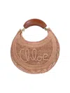 Chloé Summer Banana Top-handle Bag In Crochet Fabric