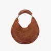 Chloé Summer Banana Hobo Bag In Raffia Brown Size Onesize 100% Paper, Bubalus Bubalis, Farmed, Coo Italy In Brown