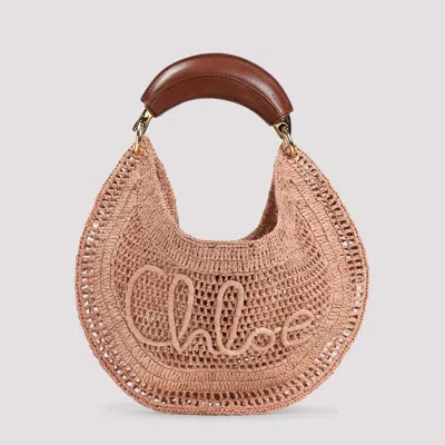 Chloé Chloe Women Antiqued Pink Raffia Banana Handbag In Neutral