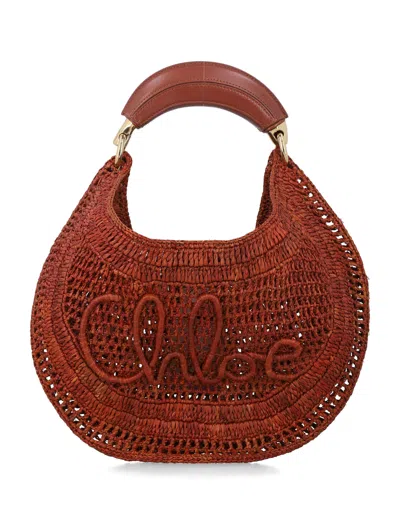 Chloé Chloè Summer Banana Hobo Handbag - 36 Cm X 21.5 Cm In Brown
