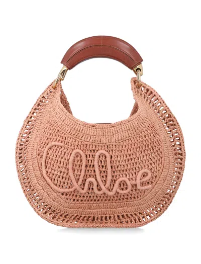 Chloé Summer Banana Hobo Handbag - 36 Cm X 21.5 Cm In Pink