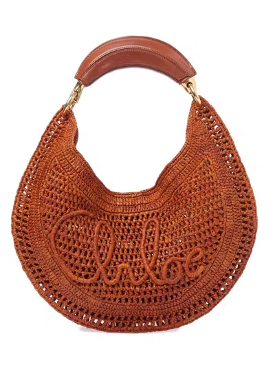 Chloé Summer Banana Hobo Handbag - W 36 X H 21.5 Cm In Brown