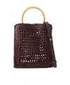 Chloé Summer Banana Small Leather-trimmed Woven Raffia Tote Bag