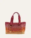 Chloé Womens Multicolor Orange Summer Banana East-west Raffia Tote Bag In Multi