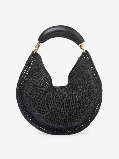 CHLOÉ CHLOÉ SUMMER BANANA RAFFIA HOBO BAG