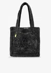 Chloé Summer Banana Raffia Tote Bag