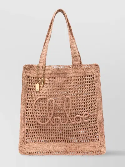 CHLOÉ SUMMER BANANA RAFIA TOTE BAG
