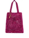 Chloé Summer Banana Rafia Tote In Purple