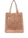 Chloé Chloè Summer Banana Rafia Tote In Sand