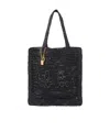 Chloé Summer Banana Woven-raffia Tote Bag In Black