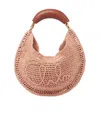 Chloé Summer Banana Top-handle Bag In Crochet Fabric In Nude