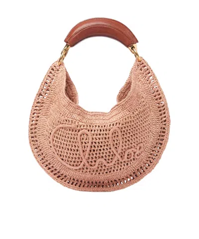CHLOÉ CHLOÉ SUMMER BANANA WOVEN TOP HANDLE BAG