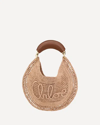 Chloé Summer Banana Shoulder Bag In Sand