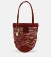 Chloé Summer Banana Small Raffia Tote Bag In Brown