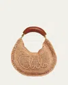 Chloé Summer Banana Top-handle Bag In Crochet Fabric In Summery Beige