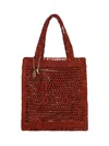 Chloé Clay Brown Raffia Summer Banana Tote Bag