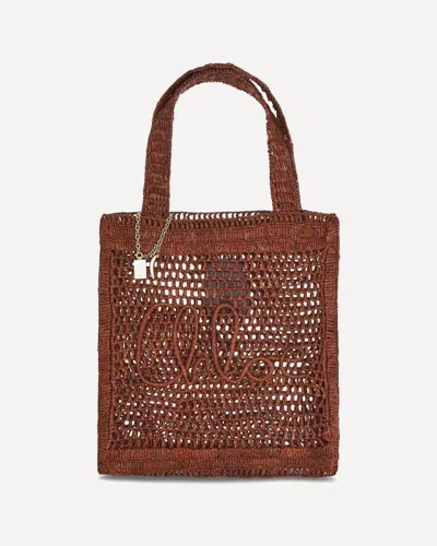 Chloé Summer Banana Tote Bag In Brown