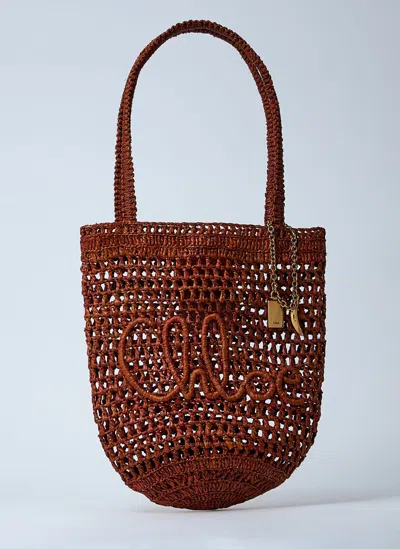 Chloé Summer Banana Tote Bag In Brown