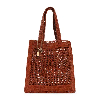 Chloé Summer Banana Tote Bag In Brown