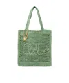 Chloé Chloe Women Green Raffia Estate Banana Shopping Bag In Green