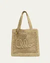 Chloé Summer Banana Tote Bag In Crochet Fabric