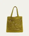 Chloé Summer Banana Tote Bag In Crochet Fabric