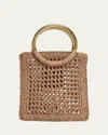Chloé Summer Banana Tote Bag In Crochet Paper And Leather