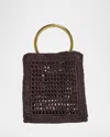 Chloé Summer Banana Tote Bag In Crochet Paper And Leather