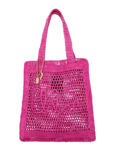 Chloé Summer Banana Tote Bag In Pink