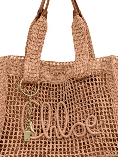 Chloé Summer Banana Tote Bag In Sand