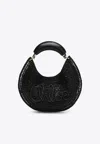Chloé Chloe Women Black Raffia Banana Handbag