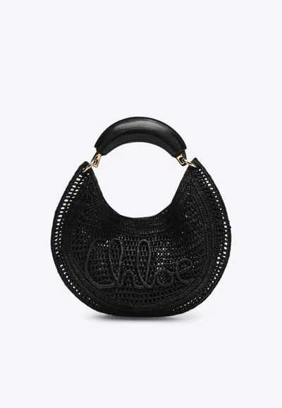 Chloé Summer Banana Woven-raffia Hobo Bag