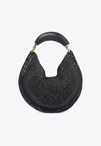 CHLOÉ SUMMER BANANA WOVEN-RAFFIA HOBO BAG