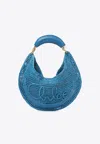 Chloé Summer Banana Top-handle Bag In Crochet Fabric