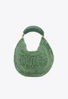 Chloé Womens Tea Leaf Green Woven Top-handle Raffia Bag