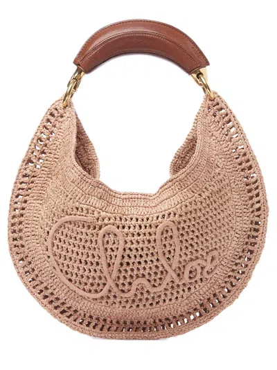 Chloé Chloè Summer Hobo Handbag With Main Compartment - L 36 X H 21.5 Cm In Sand