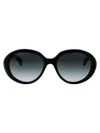 Chloé Gradient Acetate Round Sunglasses In 001 Black Black Grey