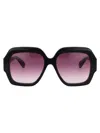 Chloé Chloe Gayia Oversized Square-frame Sunglasses In 001 Black Black Red