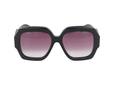 Chloé Chloe Sunglasses In 001 Black Black Red