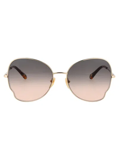 Chloé Sunglasses In 001 Gold Gold Brown