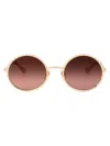 Chloé Chloe Honoré Rimless Octagon-frame Sunglasses In 002 Gold Gold Copper