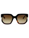 Chloé Womens Ch0240s Square-frame Acetate Sunglasses Black In 003 Black Black Brown