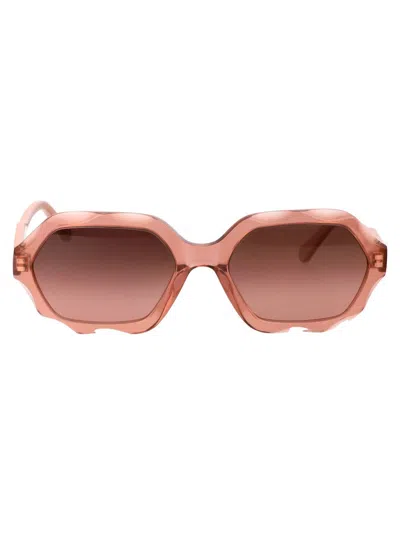Chloé Chloe Sunglasses In 003 Brown Pink Copper
