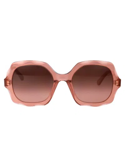 Chloé Chloe Sunglasses In 003 Brown Pink Copper