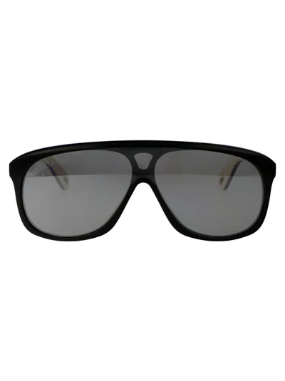 Chloé Ch0212s Sunglasses In 004 Black Black Silver