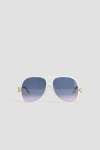 Chloé Yellow Recycled Acetate Sunglasses In White