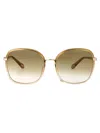 Chloé Beige-yellow-green Bio Injection Sunglasses In Burgundy