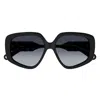 Chloé Mony Geometric-frame Sunglasses In Black