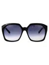 Chloé Chloe Butterfly Sunglasses Ch0280 S 002 In Black-black-blue