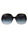 Chloé Chloe Squared Sunglasses Ch0327 S 005 In Blue